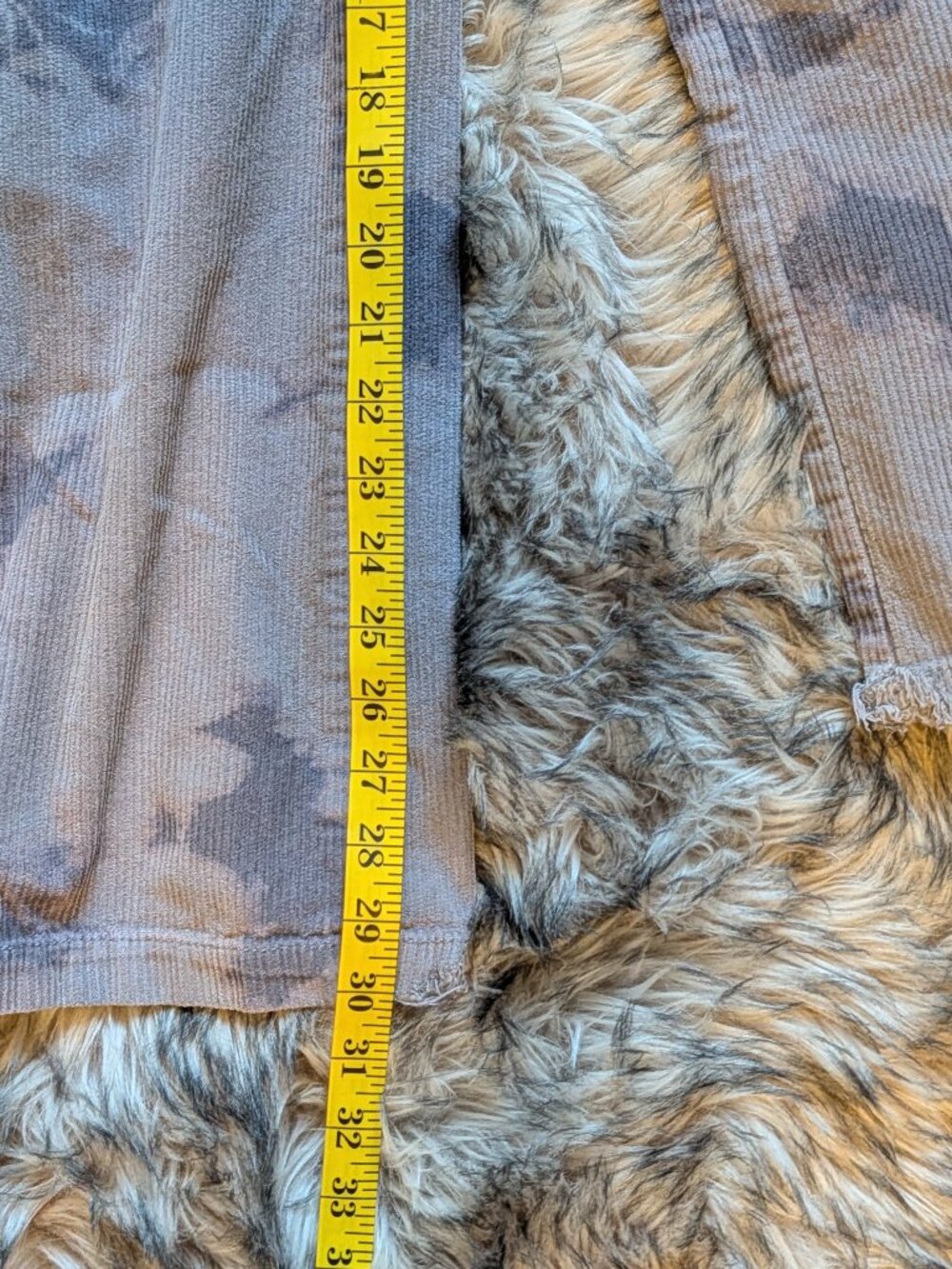 Tinsel Town Gray Tie Dye Wide Leg Corduroy Cargo Pants Size 11 - Picture 7 of 7